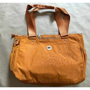 Baggallini  X-Large Orange Nylon Travel Diaper Tote Shoulder Bag + Wristlet+Pad